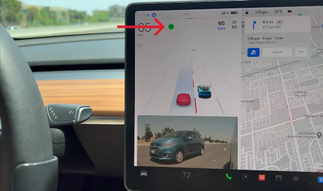 An audible beep from Tesla alerts you if you’re too close to another vehicle during a lane change, guiding you to safely return to your lane and avoid potential accidents.