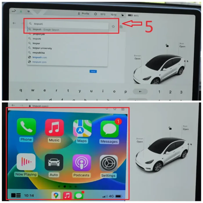 All applications from android auto and Carplay are usable from within the webpage entered.