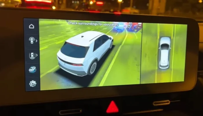 check surrounding view on screen display of hyundai car