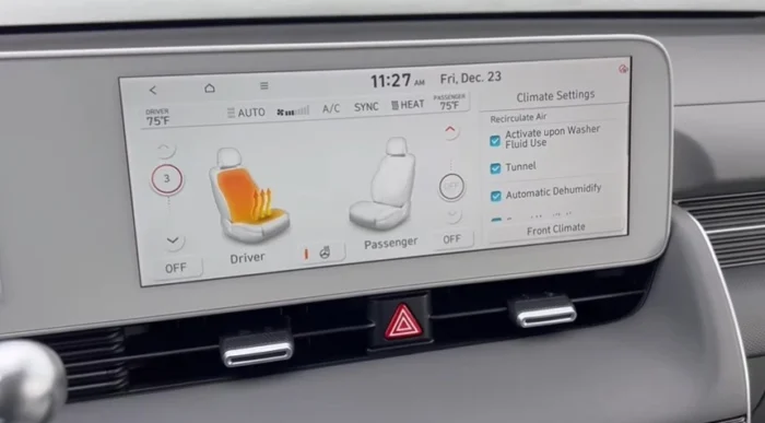 display setting on hyundai ioniq 5 winter mode