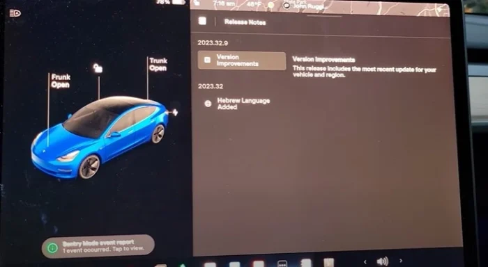 display setting software updates for tesla