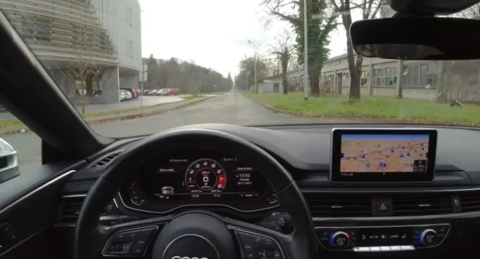 front driver view audi car