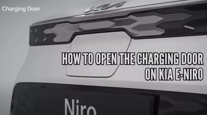 How to open the charging door on Kia e-Niro