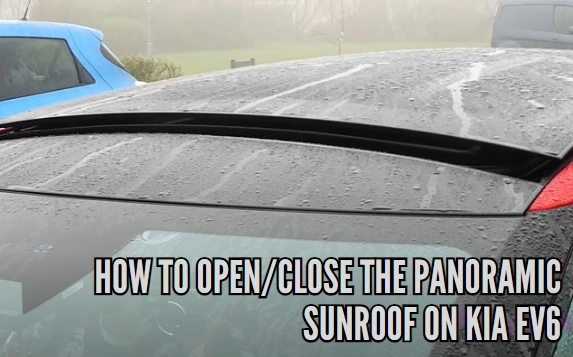 How to open close the panoramic sunroof on KIA EV6